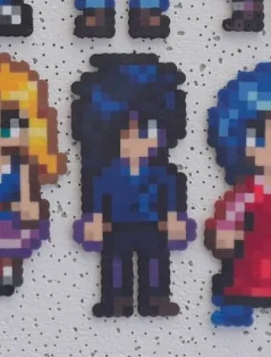 Sebastian Stardew Perler bead art