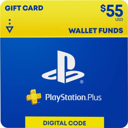 $55 PlayStation Plus – Wallet Funds [Digital Code] - $55 Code
