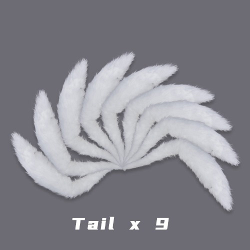 Uwowo League of Legends/LOL: Ahri Champion Nine Tailed Fox Wild Rift WR ASU Halloween Cosplay Costume - 【Pre-sale】Tail*9（Length 136cm）