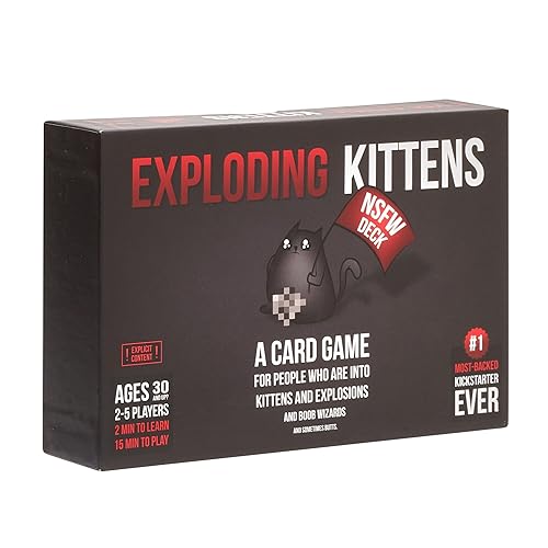 NSFW by Exploding Kittens - Card Games for Adults & Teens - A Russian Roulette Card Game (Package May Vary) - Full Game: NSFW Edition