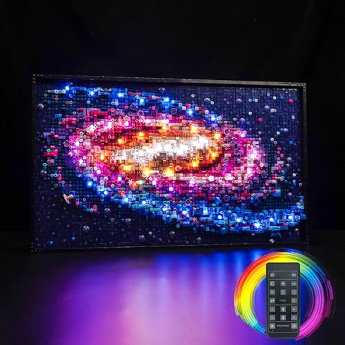 BrickBling LED Lights for Lego The Milky Way Galaxy, Creative Light Kit Compatible with Lego 31212 (Lights Only, No Model) (RC Version Light) - RC Version Light