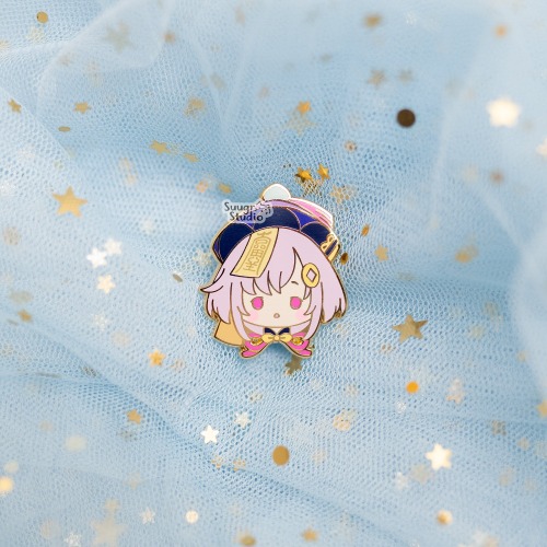 Genshin Impact Klee & Qiqi Hard Enamel Pin - Qiqi / [A Grade] / Locking Clasps