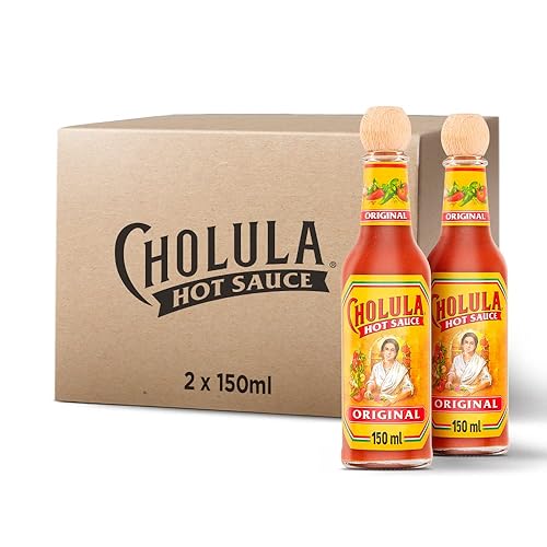 Cholula Hot Sauce Original 150 ML | Pack of 2 | Made from Chillies and Spices | Use as Condiment | for Vegan and Non-Vegan Cuisine | Perfect for Pizza, Chicken Wings, and Pop Corn - Original - 150 ml (Pack of 2)