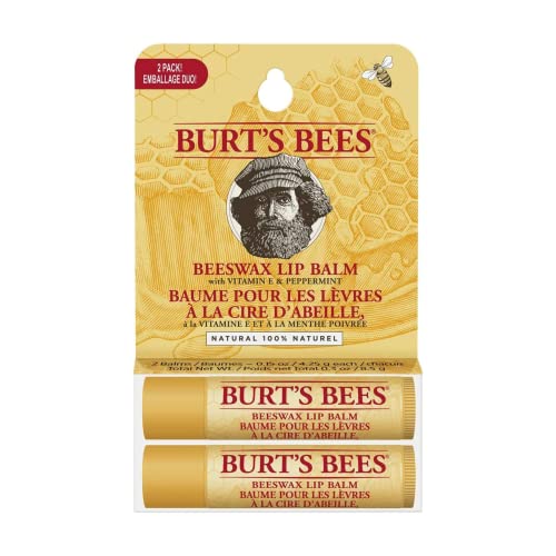 Burt's Bees Lip Balm Multipack, Chapstick Lip Balms With Beeswax And Vitamin E, Duo Value Pack, 2x4.25g - Original,Peppermint - 4.25 g (Pack of 2)