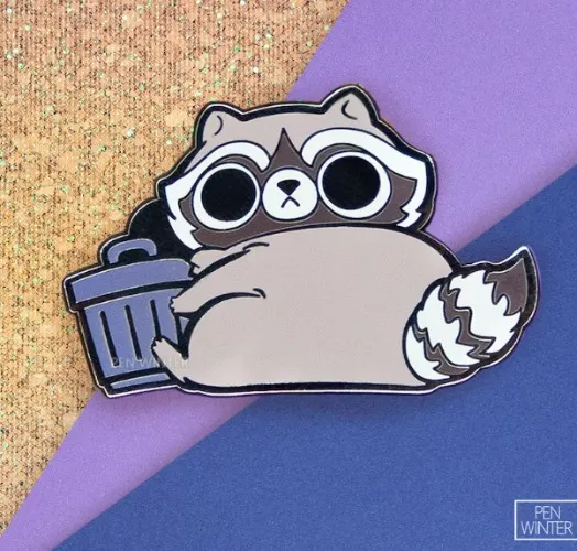 racoon pin 
