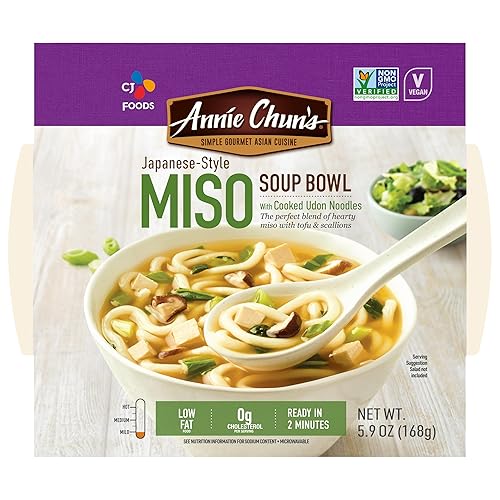 Annie Chun's Soup Bowl, Japanese Style Miso, Non GMO, Vegan, 5.9 Oz (Pack of 6) - Miso