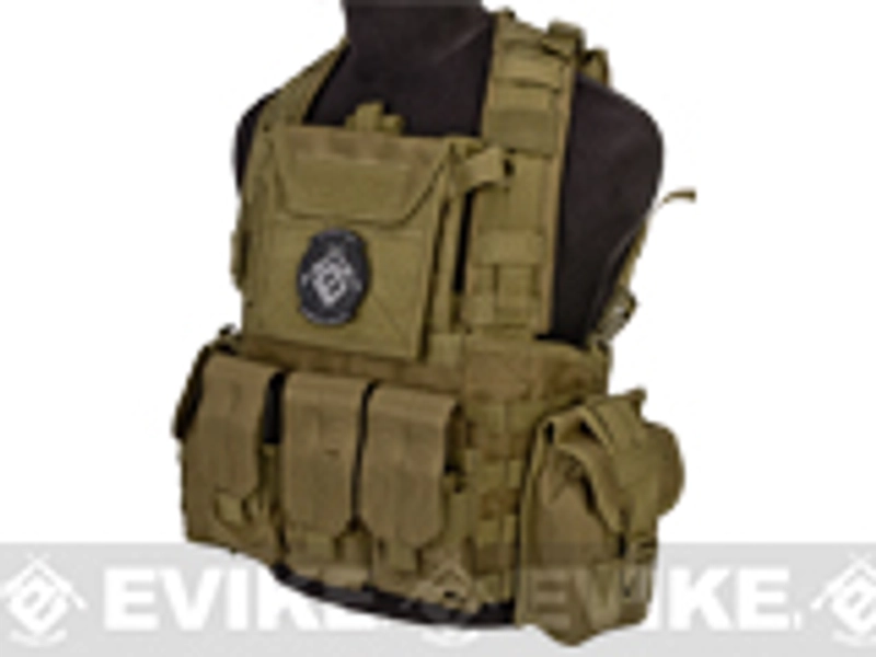Matrix Tactical Systems Modular Chest Rig w/ Full Pouch Set (Color: Tan)