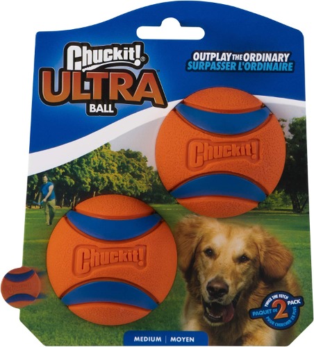 ChuckIt! Ultra Ball, Medium (Pack of 2) - Medium 2 Balls Dog Toy