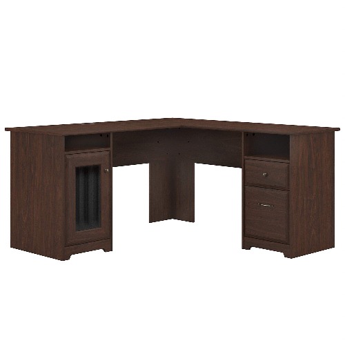 Bush Furniture Cabot 60W L Shaped Computer Desk in Modern Walnut - Modern Walnut