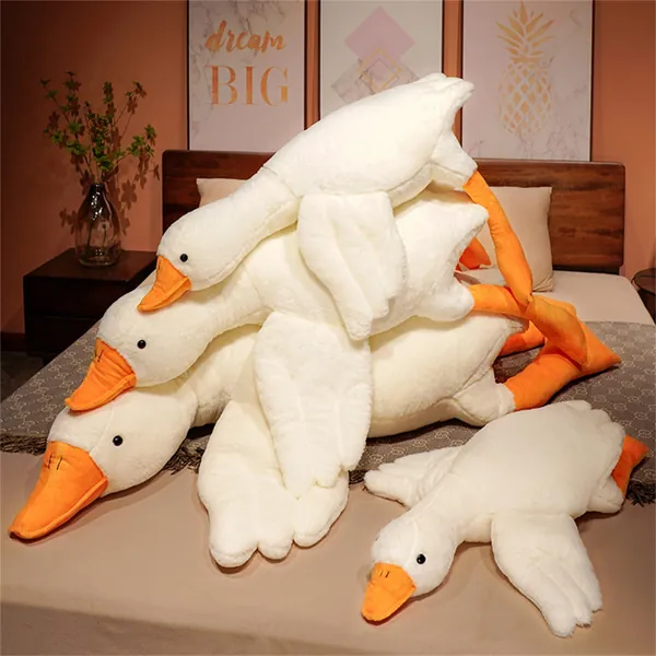 Big Size Fluffy Duck Plush Toys Sleep Pillow Cute Animal Stuffed Kids Girls Birthday Gift