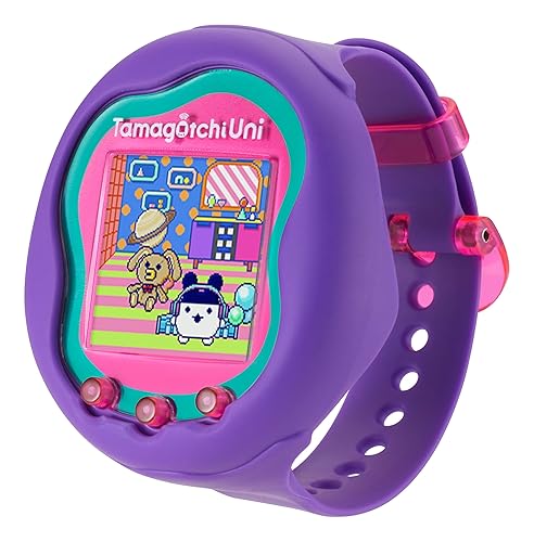 TAMAGOTCHI Bandai Uni Purple Shell | The Customisable New Generation Of Virtual Pet Based On The Original 90s Toy | Connect With Friends Worldwide With This Wearable Electronic Game - Purple