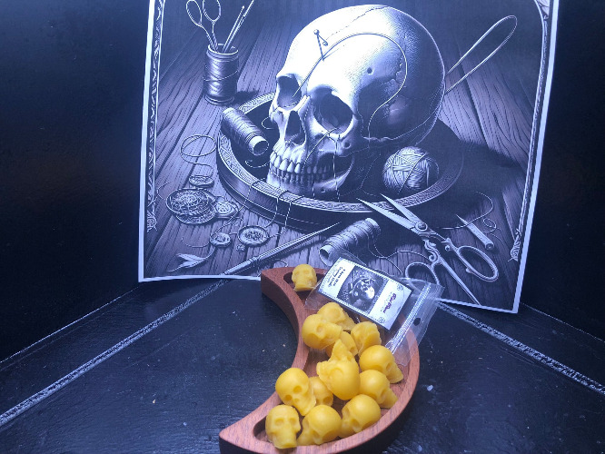 4 Bees Wax Skulls