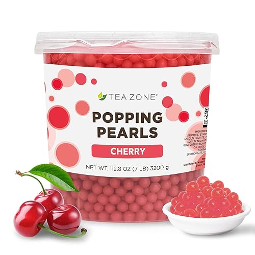Tea Zone 7 lb Cherry Popping Pearls - Cherry