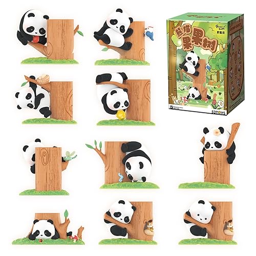 52TOYS Pandaroll Fruit Tree Climbing 1PC Action Figure, Collectible Toy Kawaii Creative Gift Room Decor Desktop Decoration, Gift for Birthday Party
