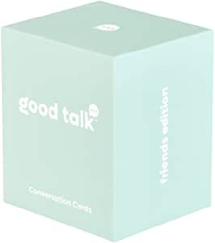 Good Talk: 150 Conversation Cards | Better Relationships with Friends and Family | Game Nights, Dinner Table Conversation Starters, Car Game for Road Trips and More | Friends Edition | Mint Green