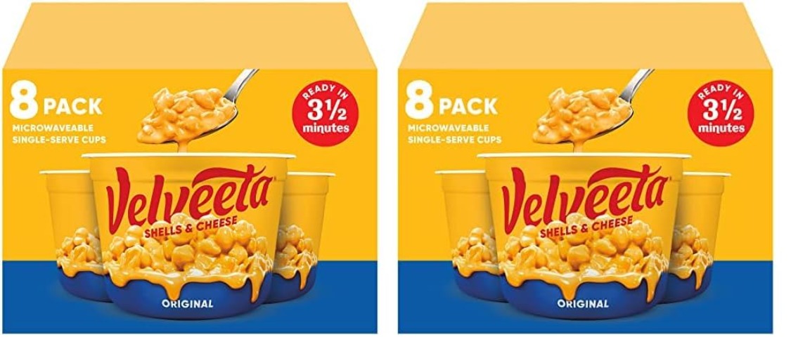 Velveeta Shells & Cheese Original Microwavable Macaroni and Cheese Cups (8 ct Pack, 2.39 oz Cups) (Pack of 2) - 8 Count (Pack of 2)