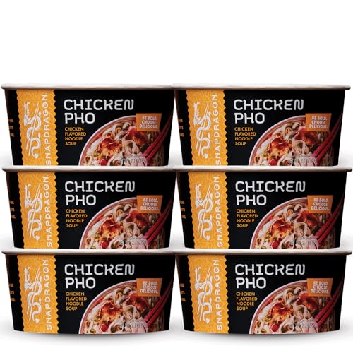 Snapdragon Chicken Pho Instant Noodle Bowls | 2.1 oz (6 Pack) - Chicken