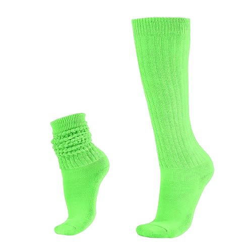 anpiwshjo Slouch Socks, Slouch Socks for Women, Stack Socks, Scrunch Socks Women, 90s Socks for Women, Women Winter Socks - 9-11 - Green