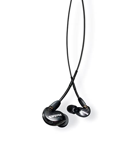 Shure SE215 PRO Wired Earbuds - Professional Sound Isolating Earphones, Clear Sound & Deep Bass, Single Dynamic MicroDriver, Secure Fit in Ear Monitor, Plus Carrying Case & Fit Kit - Black (SE215-K) - Black