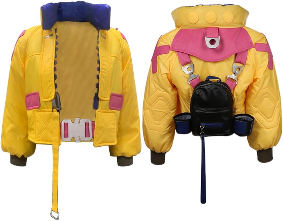 Disfraz de chaqueta de killjoy para mujer  disfraz de halloween con bolsa