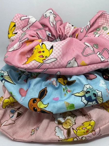Pokemon handmade scrunchies - Mew