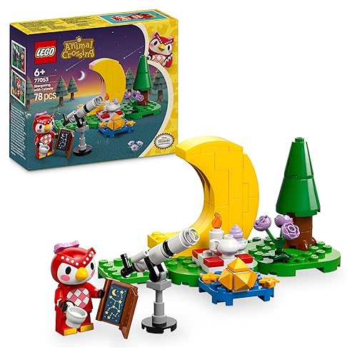 LEGO Animal Crossing Stargazing with Celeste, Creative Astronomy Toy Set for 6 Plus Year Old Girls & Boys, with Character Minifigure and Telescope, Birthday Gift Idea, Great for fun Role Play 77053
