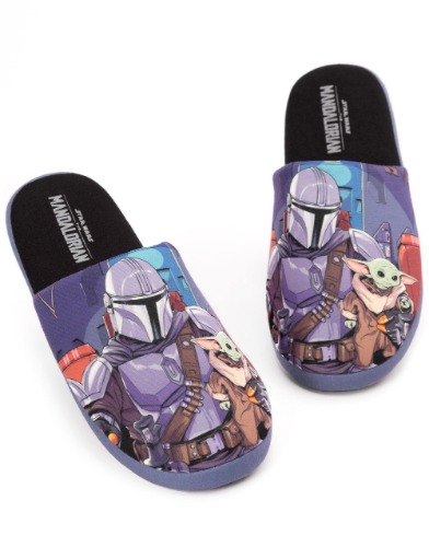 The Mandalorian Slippers Mens Baby Yoda Star Wars House Shoes - 10-11