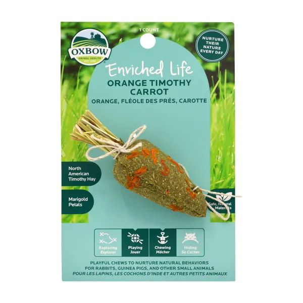 Oxbow Enriched Life Orange Timothy Carrot for Guinea Pig - 1 Count (Pack of 1)