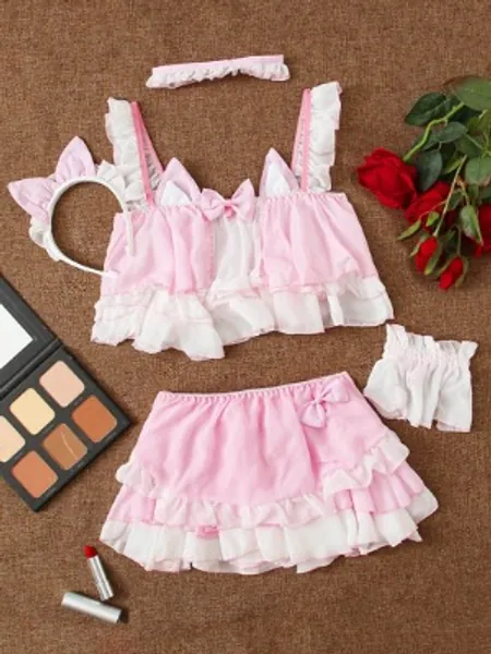 5pack Layered Ruffle Maid Sexy Costume