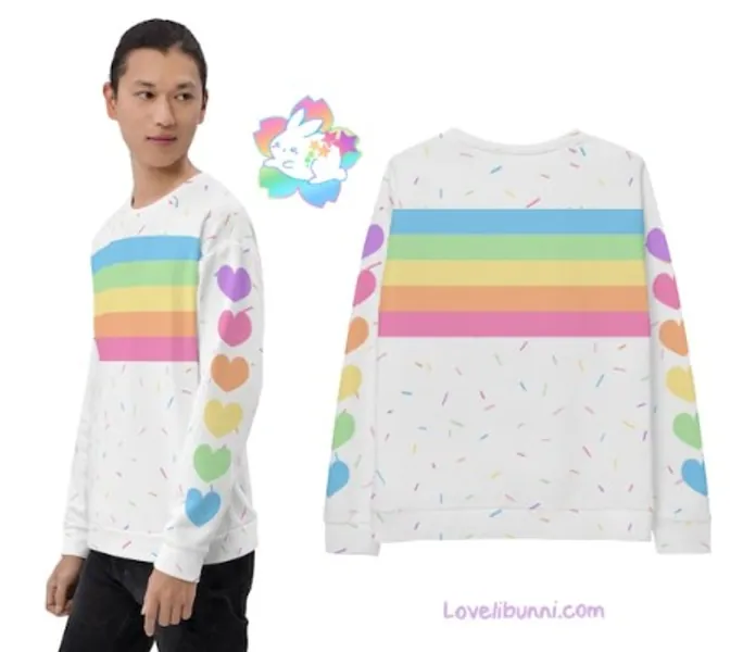 Pastel Rainbow Sherbet Sprinkles Sweatshirt | Etsy Canada