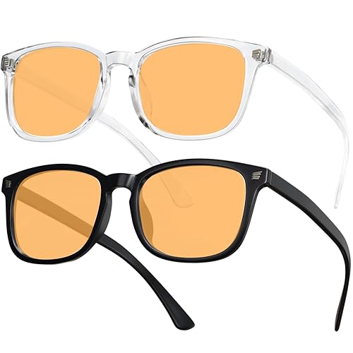 livho Blue Light Blocking Glasses, Computer Reading/Gaming/TV/Phones Glasses for Women Men,Anti Eyestrain & UV Glare - *B1 Light Black+clear - Gaming