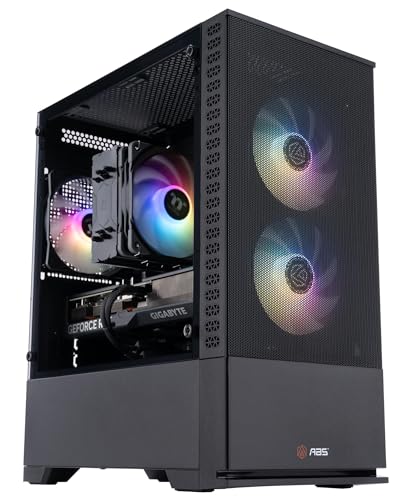 ADVANCED BATTLESTATIONS ABS Cyclone Ruby Gaming PC – Windows 11 – Ryzen 7 7700X – GeForce RTX 4070 Super – DLSS 3.5 - AI-Powered Performance - 32GB DDR5 6000MHz - 1TB M.2 NVMe SSD – CR7700X4070S2 - CPU:Ryzen 7 7700X GPU:RTX 4070 S | RAM:32 GB DDR5 6000 MHz | 1TB