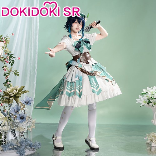 DokiDoki-SR Game Genshin Impact Cosplay Venti Costume Lolita Doujin Casual Wear Idol Singer | S-PRESALE