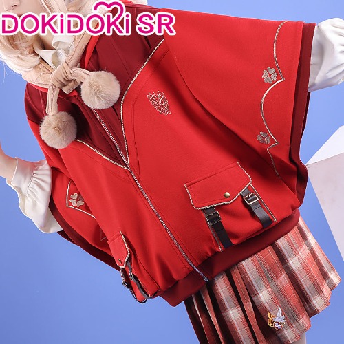 DokiDoki-SR Game Genshin Impact Cosplay Klee Costume Doujin Cusual Wear | Coat only-S-PRESALE