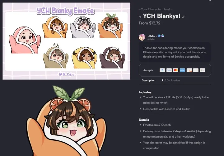 YCH Blankies Emote