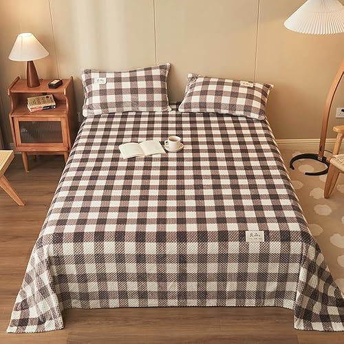 Cozy Warmth Velvety Bed Sheets - Full - Coffee