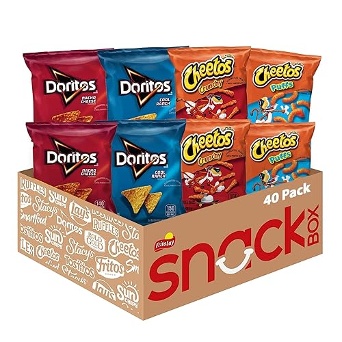 Frito Lay Doritos & Cheetos Mix Variety Pack, (Pack of 40) - Doritos & Cheetos Mix