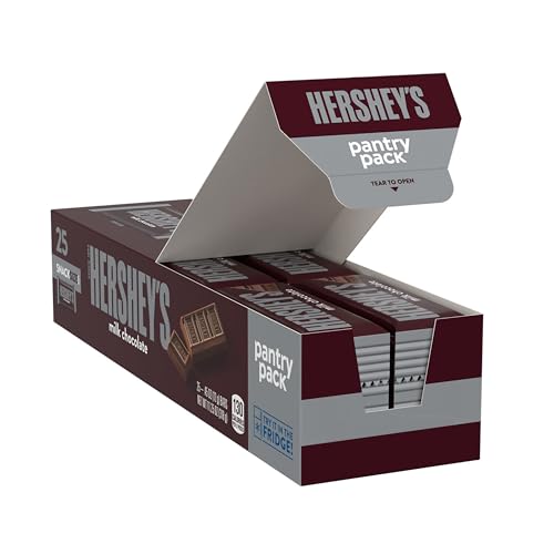 HERSHEY'S Milk Chocolate Snack Size, Candy Bars, 0.45 oz (25 Pieces)