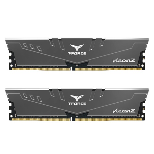TEAMGROUP T-Force Vulcan Z DDR4 16GB Kit (2x8GB) 3200MHz (PC4-25600) CL16 Desktop Memory Module Ram (Gray) - TLZGD416G3200HC16CDC01 - 16GB(2x8) DDR4 3200MHz 16-18-18-38 Gray