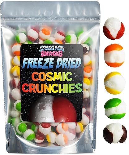 Premium Freeze Dried Candy - 8 Ounce Cosmic Crunchies Freeze Dried Candy - Space Age Snacks Freeze Dry Candy - Dry Freeze Candy for All Ages - Original - 8 Ounce (Pack of 1)