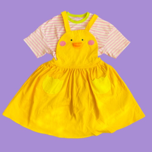Duck pinafore dress | S