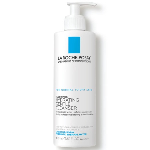 La Roche-Posay Toleriane Hydrating Gentle Face Cleanser, Daily Facial Cleanser with Niacinamide and Ceramides for Sensitive Skin, Moisturizing Face Wash for Normal to Dry Skin, Fragrance Free - 499ml