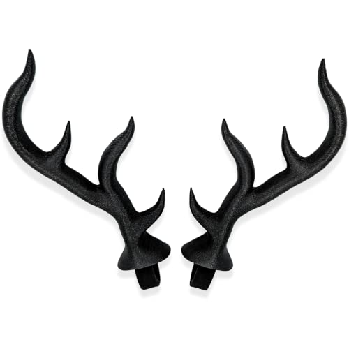 BeamTeam3D Antler Horns for Headphones, Fantasy Horns in Various Colors with Self Fastener - Cosplay Antlers Ears for Gamers and Streamers (Set of 2) (Sparkle Black) - Sparkle Black