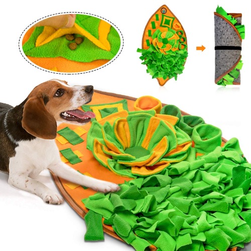 AWOOF Snuffle Mat for Dogs, Dog Nosework Feeding Mat, Pet Interactive Dog Puzzle Toys Encourages Natural Foraging Skills for Training and Stress Relief - 