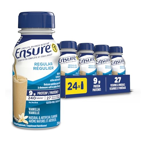 Ensure Regular, Nutritional Supplement Shake Value Pack, Nutrition To Stay Active And Energetic, Vanilla, 24 x 235-mL Bottles - Shake