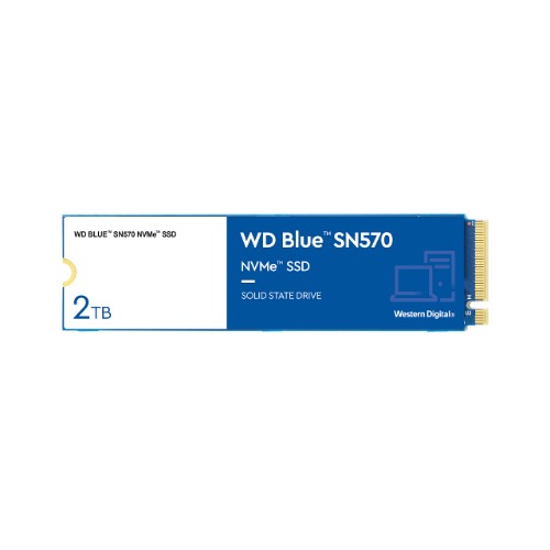 Western Digital 2TB WD Blue SN570 NVMe Internal Solid State Drive SSD - Gen3 x4 PCIe 8Gb/s, M.2 2280, Up to 3,500 MB/s - WDS200T3B0C - 2TB