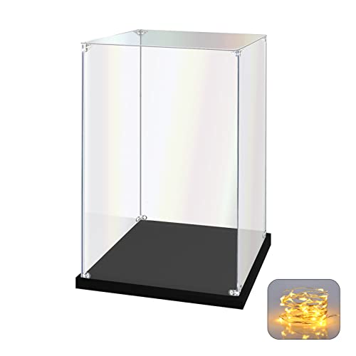 Acrylic Display Case for Collectibles Assemble Clear Acrylic Display Box for Lego Alternative Glass Case for Display Figures Doll Toys Home Storage(8x8x12 inch, 20x20x30 cm) - 8x8x12 inch, 20x20x30 cm