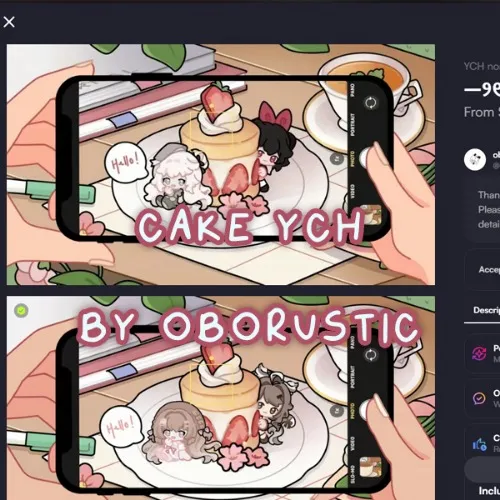 animated cake ych by Oborustic