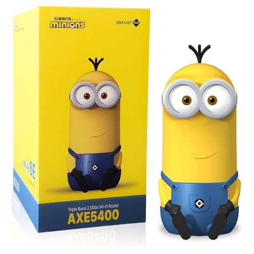 Davolink Minions Kevin Wi-Fi 6E Router - Elevate Your Connectivity Experience in 2024 with High-Speed Performance Gaming Router - Secure Travel WiFi Router - Kevin