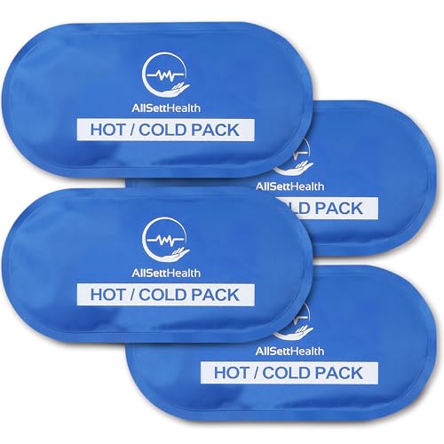 Reusable Hot and Cold Gel Ice Packs for Injuries | Cold Compress, Gel Ice Packs, 27cm x 13cm | 4 Pack Blue - 4 Count (Pack of 1)